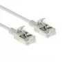 ACT grijs 10m LSZH U/FTP CAT6A datacenter slimline patchkabel rastnasenvrij met RJ45-stekkers