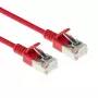 ACT rood 10 m LSZH U/FTP CAT6A datacenter slimline patchkabel met RJ45-stekkers