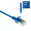 ACT blauw 7m LSZH U/FTP CAT6A datacenter slimline patchkabel met rastnasenbescherming en RJ45-stekkers