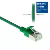 ACT groen 7m LSZH U/FTP CAT6A datacenter slimline patchkabel met rastnasenbescherming en RJ45-stekkers