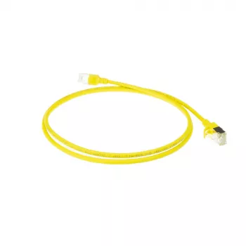 ACT geel 7 meter LSZH U/FTP CAT6A datacenter slimline patchkabel met rastnasenbescherming en RJ45-stekkers