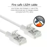 ACT wit 3 meter LSZH U/FTP CAT6A datacenter slimline patchkabel rastnasenvrij met RJ45-stekkers