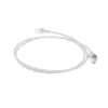 ACT wit 5 meter LSZH U/FTP CAT6A datacenter slimline patchkabel, rastnasenvrij met RJ45-stekkers