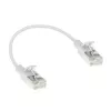 ACT wit 0,25 meter LSZH U/FTP CAT6A datacenter slimline patchkabel snagless met RJ45-stekkers