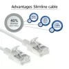 ACT wit 0,25 meter LSZH U/FTP CAT6A datacenter slimline patchkabel snagless met RJ45-stekkers