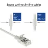 ACT grijs 0,15 meter LSZH U/FTP CAT6A datacenter slimline patchkabel, rastnasenbescherming met RJ45-stekkers