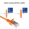 ACT Oranje 7 meter LSZH U/FTP CAT6A datacenter slimline-patchkabel, rastnasvrij, met RJ45-stekkers