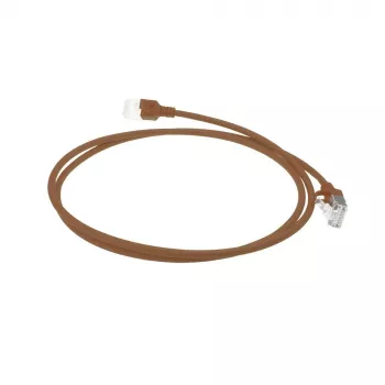 ACT Bruin 1 meter LSZH U/FTP CAT6A datacenter slimline-patchkabel rastnasvrij met RJ45-stekkers