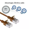 ACT Bruin 3 meter LSZH U/FTP CAT6A datacenter slimline-patchkabel met RJ45-stekkers