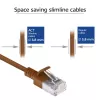 ACT Bruin 5 meter LSZH U/FTP CAT6A datacenter slimline-patchkabel met RJ45-stekkers
