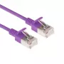 ACT Paars 7 m LSZH U/FTP CAT6A datacenter slimline-patchkabel snagless met RJ45-stekkers