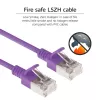 ACT Paars 7 m LSZH U/FTP CAT6A datacenter slimline-patchkabel snagless met RJ45-stekkers