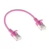 ACT Roze 0,5 m LSZH U/FTP CAT6A datacenter slimline-patchkabel snagless met RJ45-stekkers