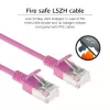 ACT Roze 0,5 m LSZH U/FTP CAT6A datacenter slimline-patchkabel snagless met RJ45-stekkers
