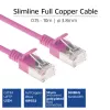 ACT Roze 1 meter LSZH U/FTP CAT6A datacenter slimline-patchkabel met RJ45-stekkers