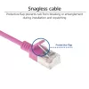 ACT Roze 1 meter LSZH U/FTP CAT6A datacenter slimline-patchkabel met RJ45-stekkers