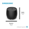 HP zwart Bluetooth Speaker 360, bedraad & draadloos, mono draagbare luidspreker, zwart, cilinder, knoppen, universeel