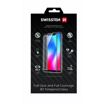 Geharde displayscherm SWISSTEN 3D Full Glue voor Samsung Galaxy S20 Ultra — volledige bedekking, zwart