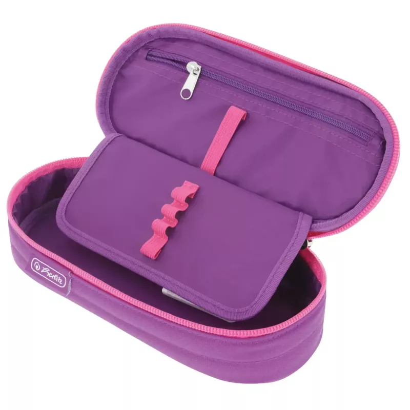Etui Herlitz Dip Dye Soft polyester roze paars 215x95x60 mm