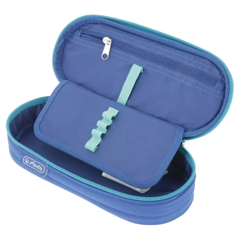 Herlitz Dip Dye Soft etui polyester blauw turquoise 215x95x60 mm