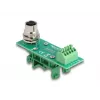 DeLOCK M12 transfermodule-adapter 4-polig A-gecodeerd bus naar 5-polige rijklem