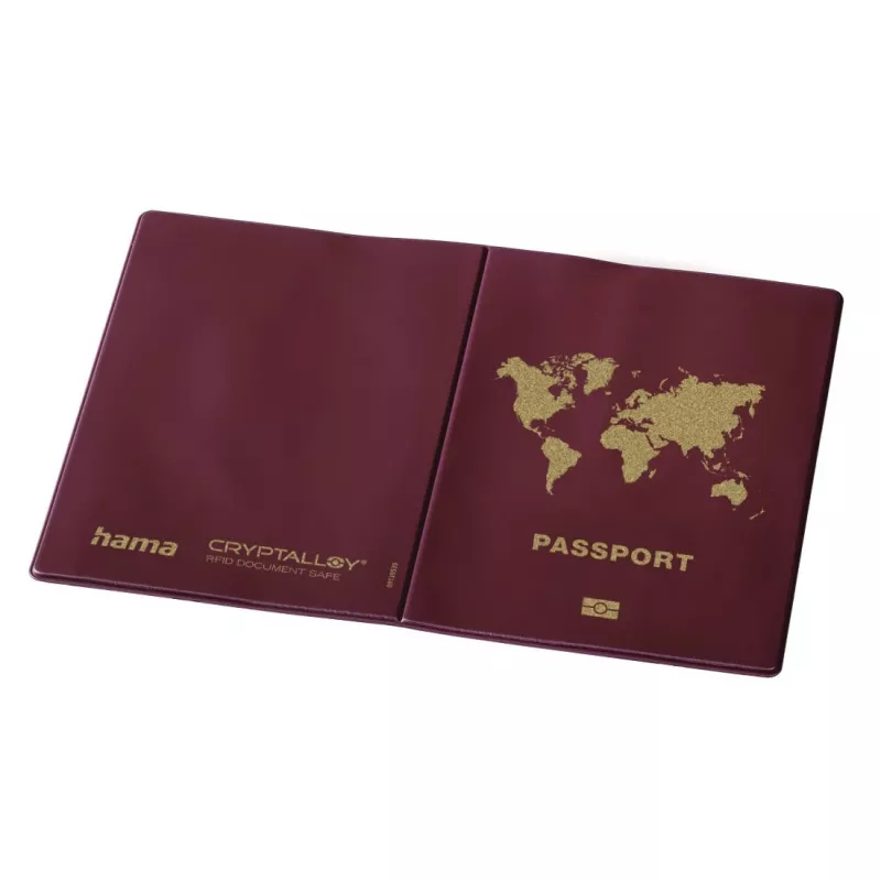Hama International paspoorthoesje bordeaux polyethyleen