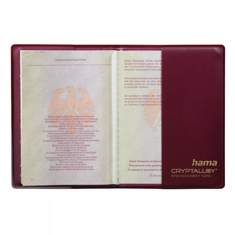 Hama International paspoorthoesje bordeaux polyethyleen