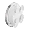 Hama Mauritius quartzhorloge rond zilver, wit