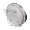 Hama Mauritius quartzhorloge rond zilver, wit