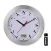 Hama Mauritius quartzhorloge rond zilver, wit