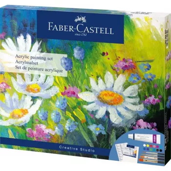 Acrylverfset Faber-Castell Creative Studio 18-delig meerkleurig