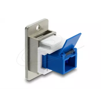 Keystone-module DELOCK 91106 plat ontwerp, blauw/zilver/wit