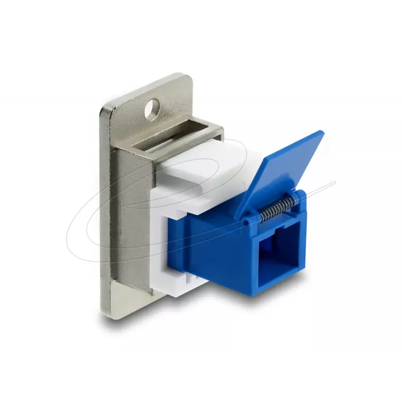 Keystone-module DELOCK 91106 plat ontwerp, blauw/zilver/wit