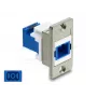 Keystone-module DELOCK 91106 plat ontwerp, blauw/zilver/wit