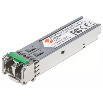 Intellinet transceiver-module optisch, Gigabit Fiber SFP, 1000Base-Lx (LC) single-mode-poort, 80 km, golflengte 1550 nm, MSA-conform, voldoet aan Cisco GLC-ZX-SMD, Ethernet, glasvezel, drie jaar garantie