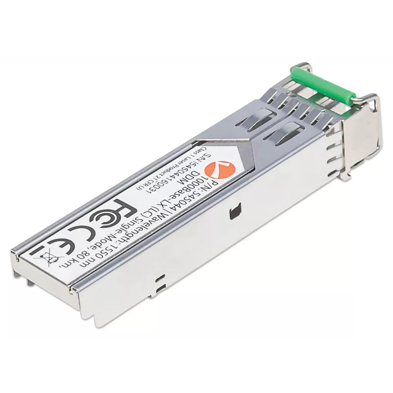 Intellinet transceiver-module optisch, Gigabit Fiber SFP, 1000Base-Lx (LC) single-mode-poort, 80 km, golflengte 1550 nm, MSA-conform, voldoet aan Cisco GLC-ZX-SMD, Ethernet, glasvezel, drie jaar garantie