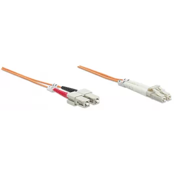 Intellinet 470391 glasvezel patchkabel, OM2, LC/SC duplex multimode, 50/125 µm, 5 m, oranje