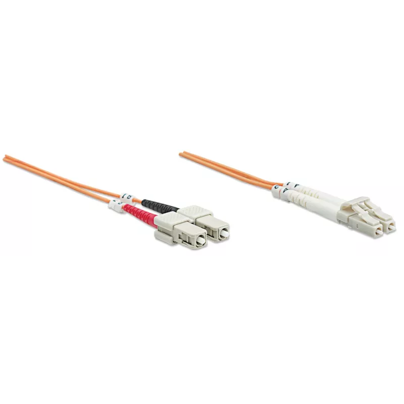 Intellinet 470391 glasvezel-patchkabel, OM2, LC/SC, duplex, multimode, 50/125 µm, 5 m, oranje