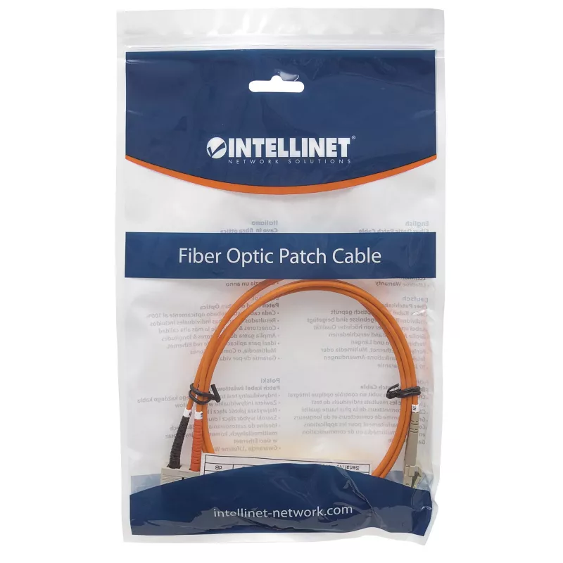 Intellinet 470391 glasvezel-patchkabel, OM2, LC/SC, duplex, multimode, 50/125 µm, 5 m, oranje