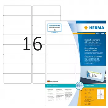 Herbruikbare adresetiketten HERMA 99,1x33,8 mm