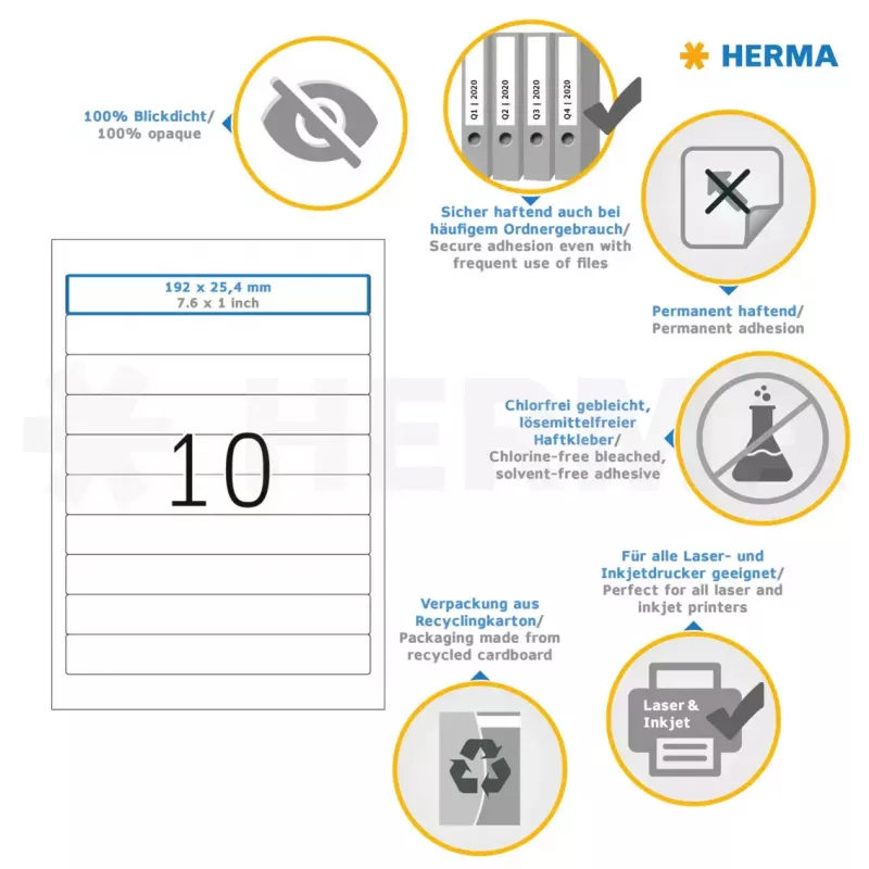 Zelfklevende printeretiketten HERMA 5119