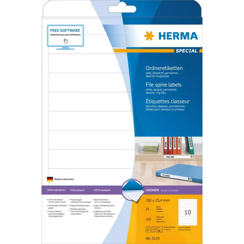 Zelfklevende printeretiketten HERMA 5119