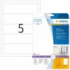 Retouretiketten HERMA 5032 A4 190x54 mm wit karton geperforeerd niet klevend