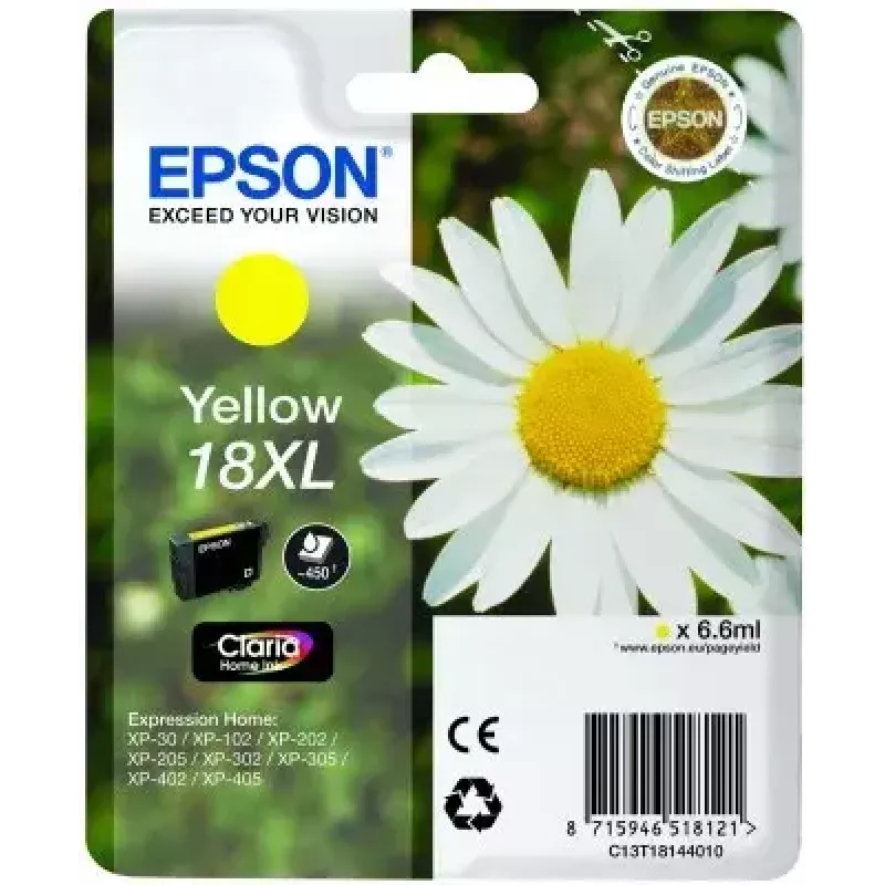 Inktpatroon Epson singlepack 18XL Claria Home geel