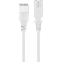 Verlengkabel C7/C8 Goobay 2m wit