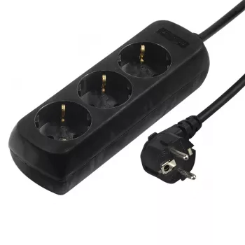Hama 00108843 overspanningsbeveiliging zwart 3 AC-stopcontact(en) 230 V 5 m