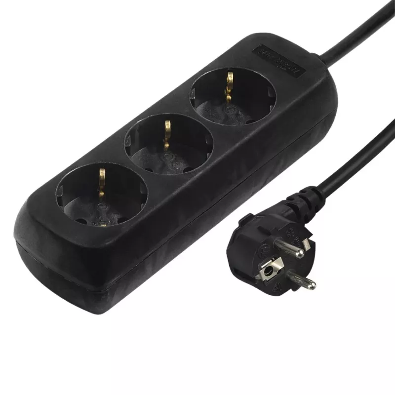 Hama 00108843 overspanningsbeveiliging zwart 3 AC-stopcontact(en) 230 V 5 m