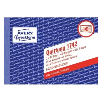 Boekhoudformulierboek A6 Avery 1742