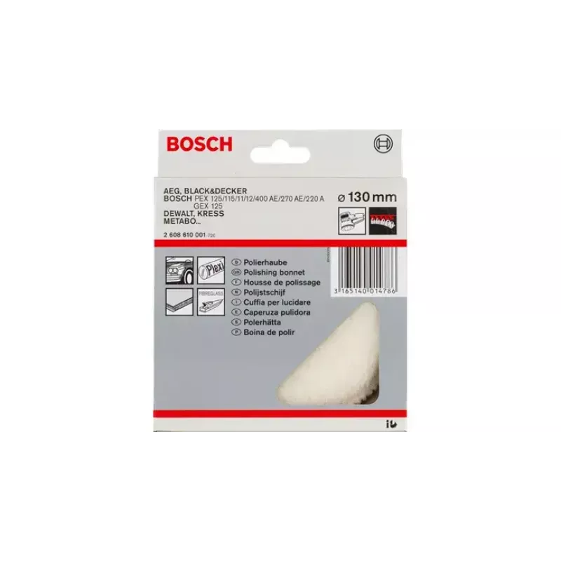 Lamsvachtsschijven Bosch 3608610000 diameter 16 cm grijs wol