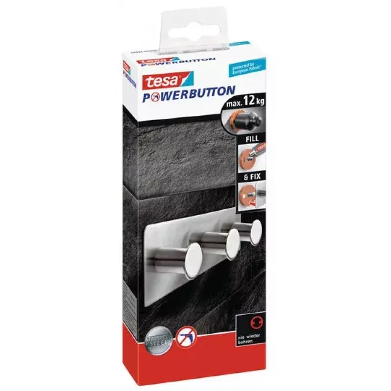 Handdoekhaak TESA Powerbutton Indoor 59334